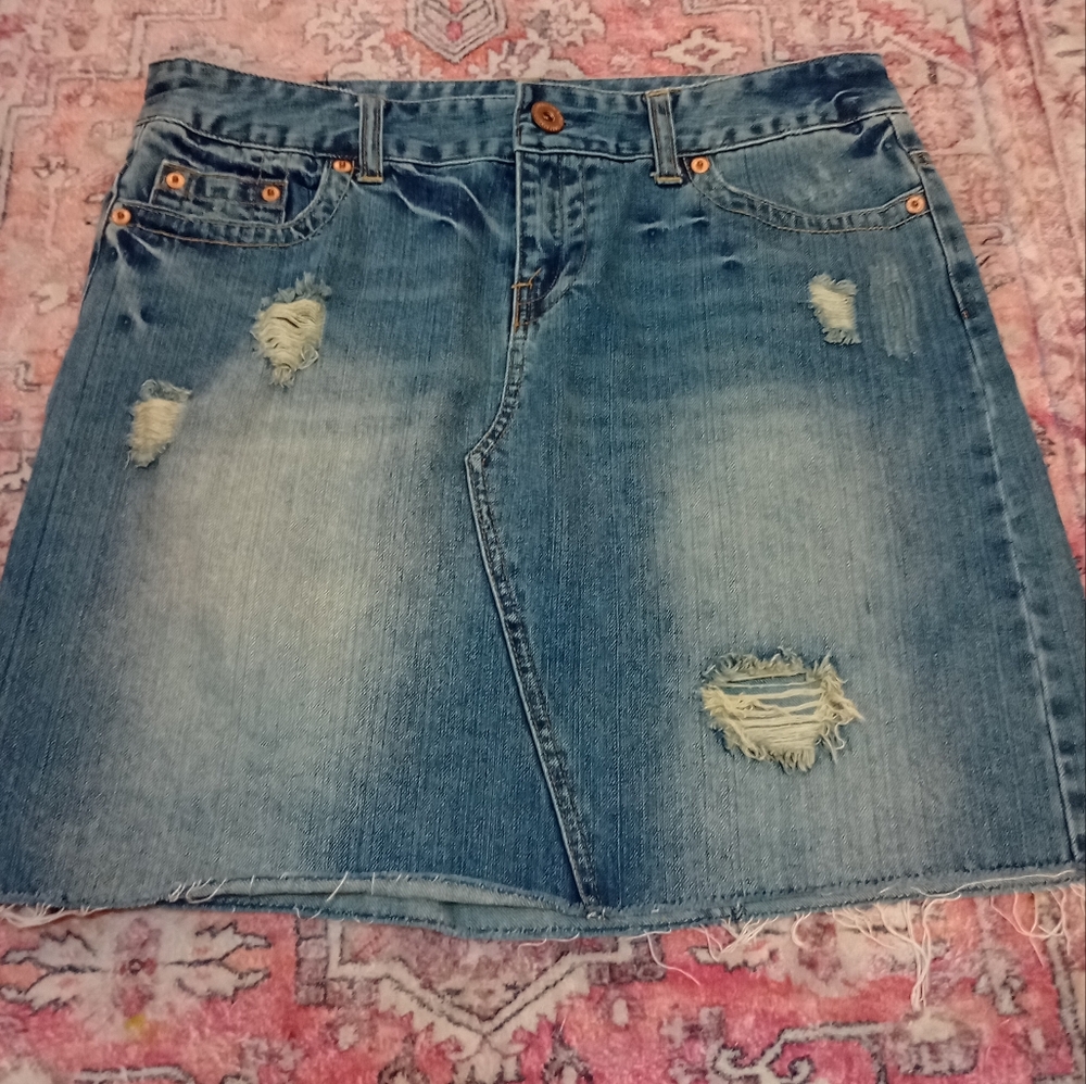 American Eagle‎ Blue Mini Pencil Skirt Casual